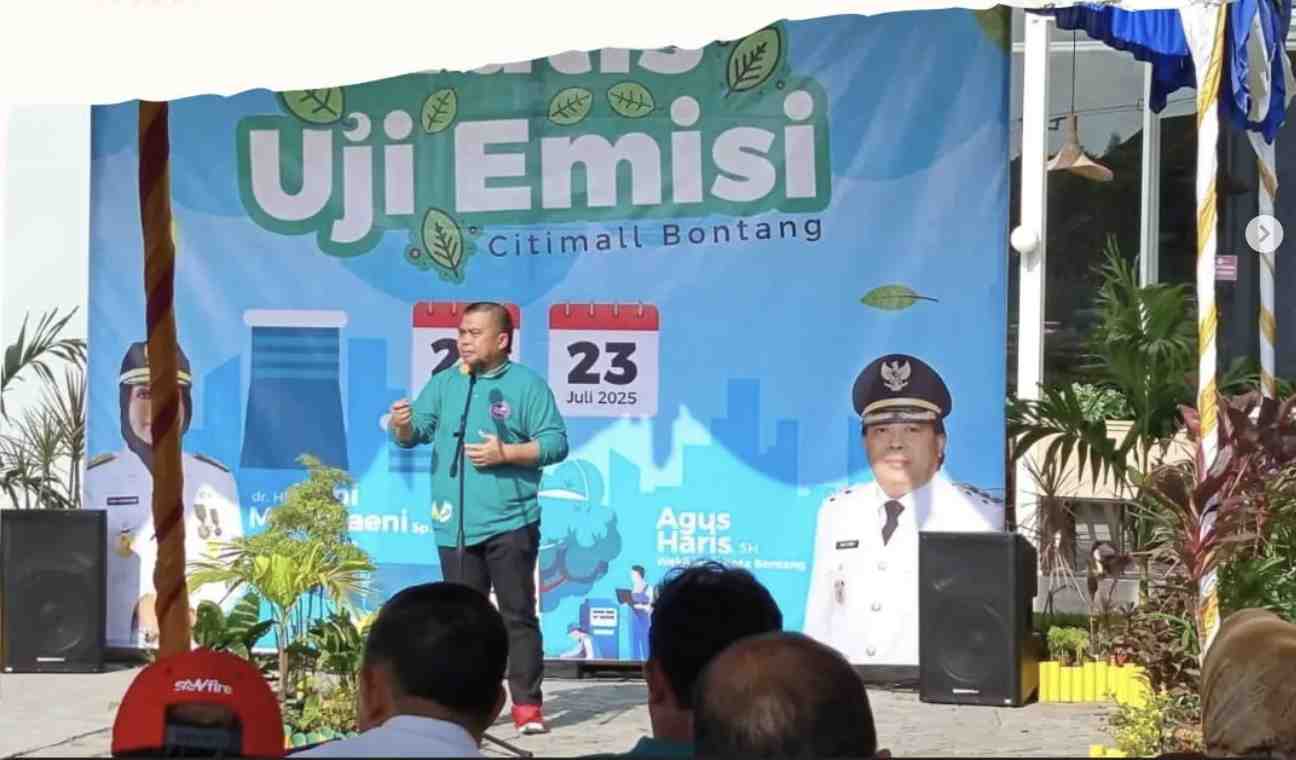 Partisipasi Kegiatan Uji Emisi Kendaraan Bermotor di Halaman Parkir City Mall Bontang..